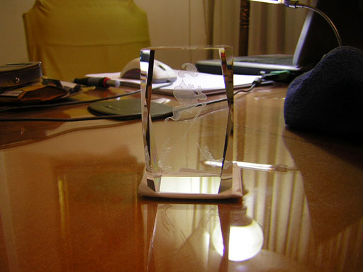 ornamental rectangular pres-papier prism