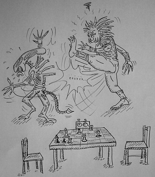 alien predator chess