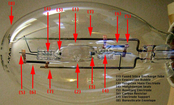 High pressure Hg Lamp internal schematics